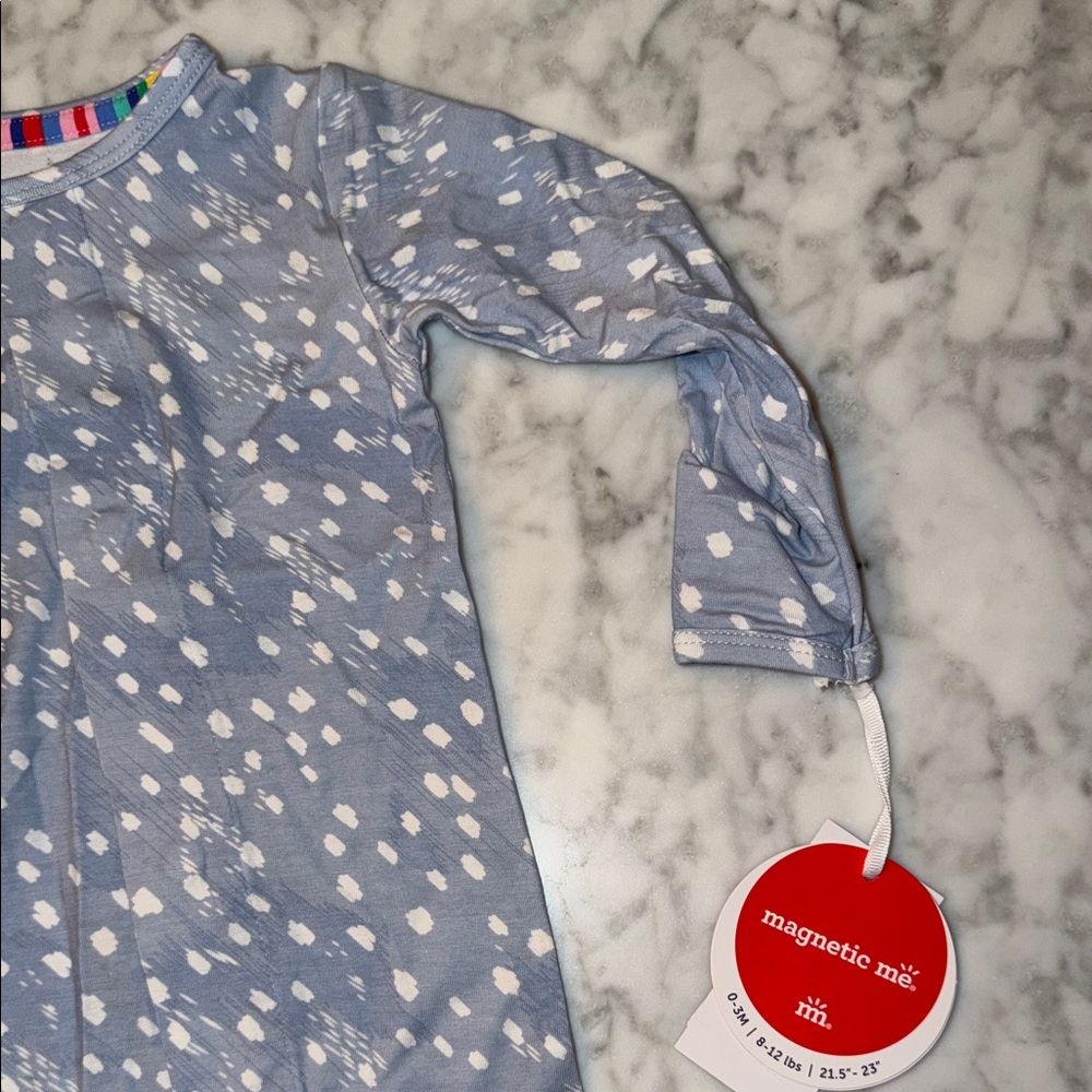 NWT Magnetic Me Modal Sky Blue & White Coverall - Picture 4 of 5